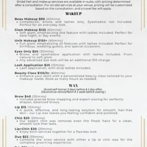 Beau Makeup (45mins)